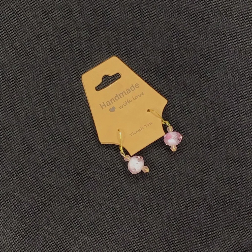 Handmade Multicolor Bead Lightweight Drop Earrings - Picture 12 of 16